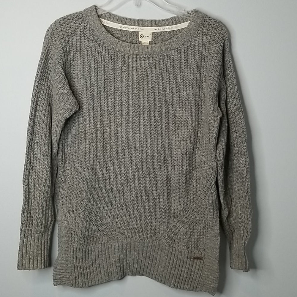 TOMS gray sweater crewneck Medium